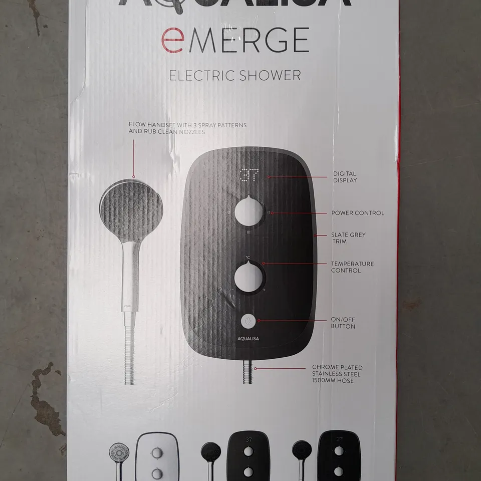 BOXED AQUALISA EMERGE ELECTRIC SHOWER