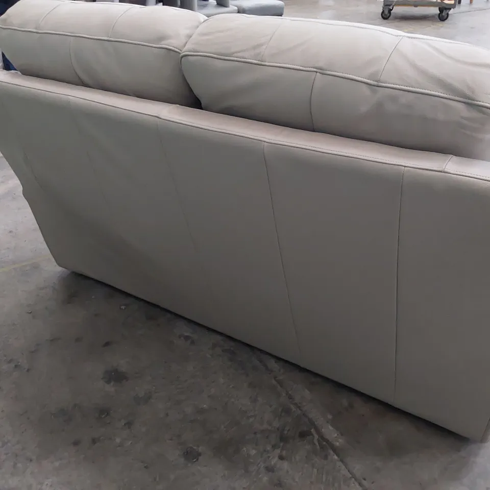 QUALITY BRITISH DESIGNER G PLAN TAYLOR TWO SEATER SOFA CAMBRIDGE CLOUD LEATHER 