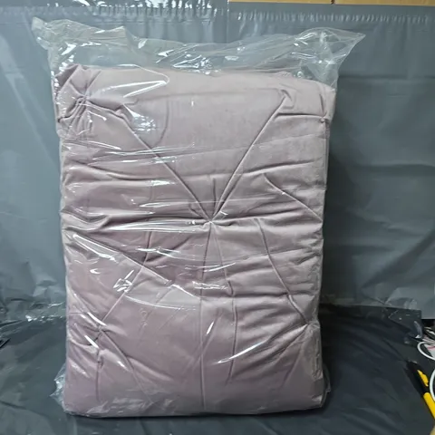 HOME BOSTON VELVET THROW AND SHAMS - 220CM X 240CM - LIGHT PURPLE