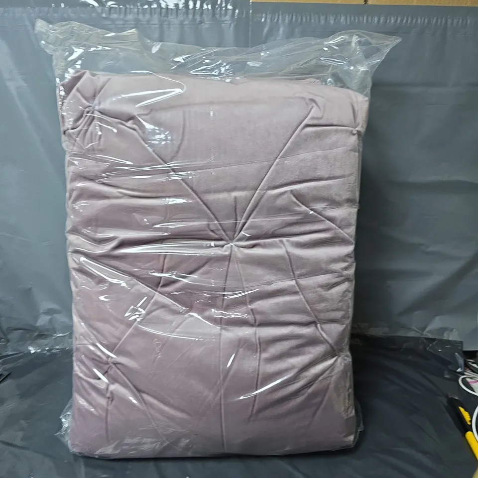 HOME BOSTON VELVET THROW AND SHAMS - 220CM X 240CM - LIGHT PURPLE