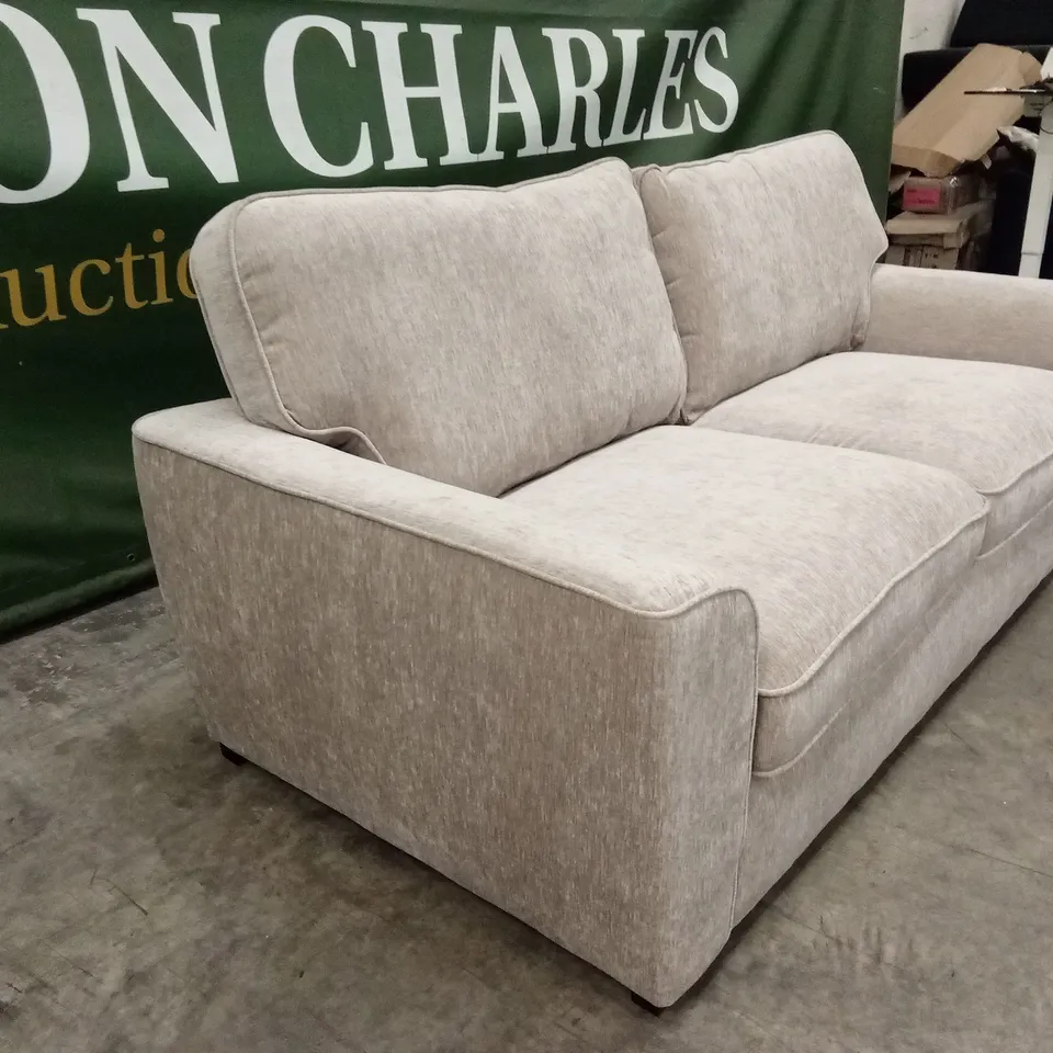 HARLOW 3 SEATER STANDARD BACK FABRIC SOFA - NATURAL RRP £649