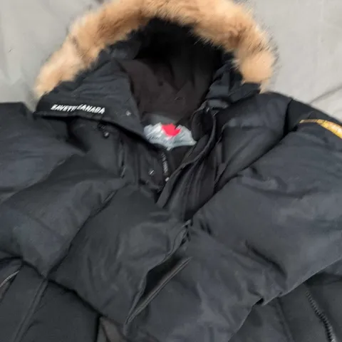 ZAVETTI CANADA DOWN JACKET WITH FAUX FUR HOOD - SIZE M