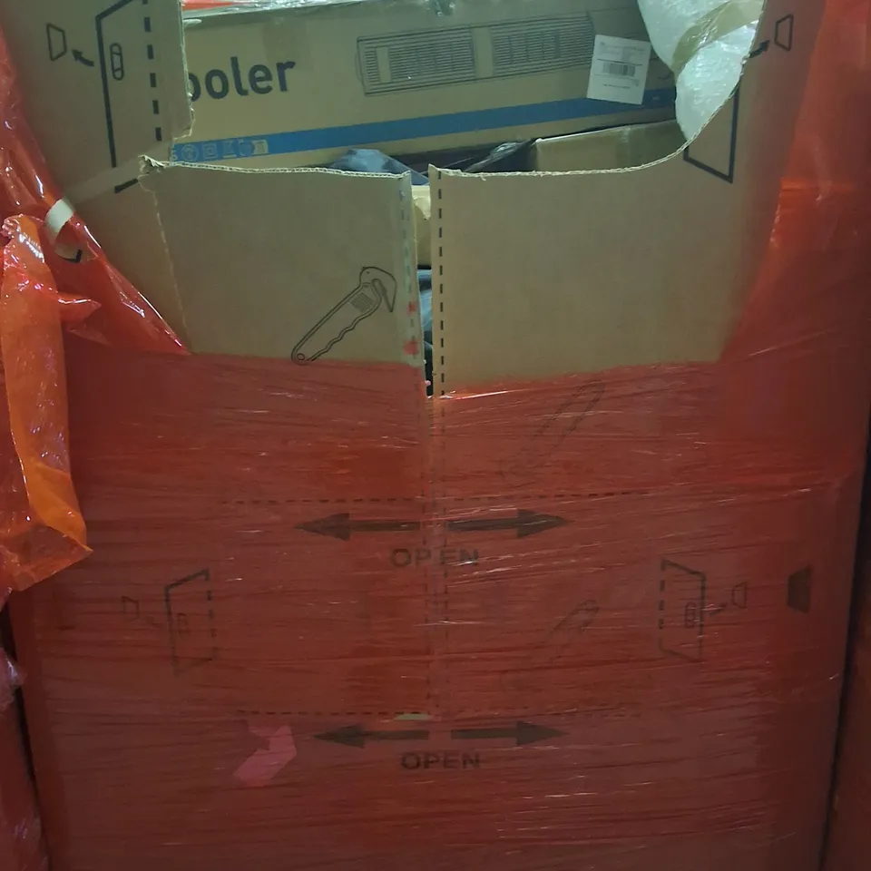 PALLET OF ASSORTED HOUSEHOLD GOODS AND PRODUCTS TO INCLUDE;AIR COOLER,SODA STREAM,PRIVACY SCREEN