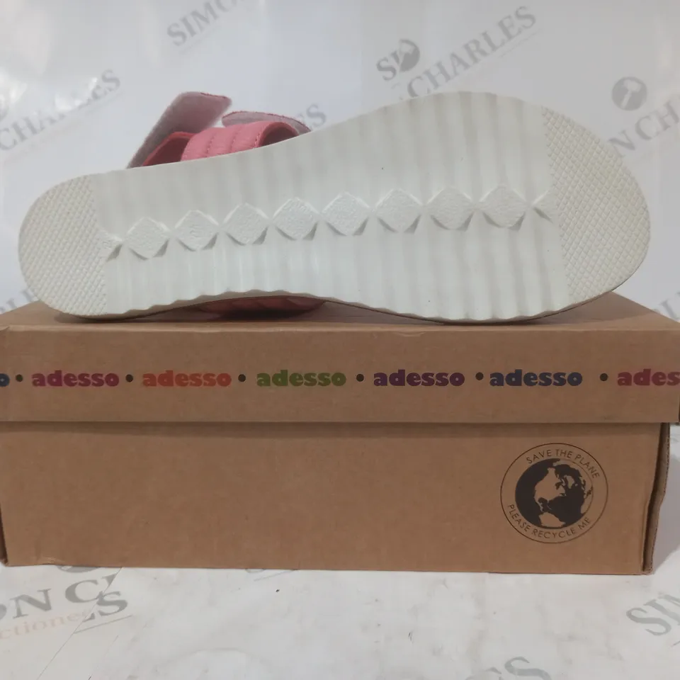BOXED PAIR OF ADESSO OPEN TOE SANDALS IN PINK EU SIZE 40