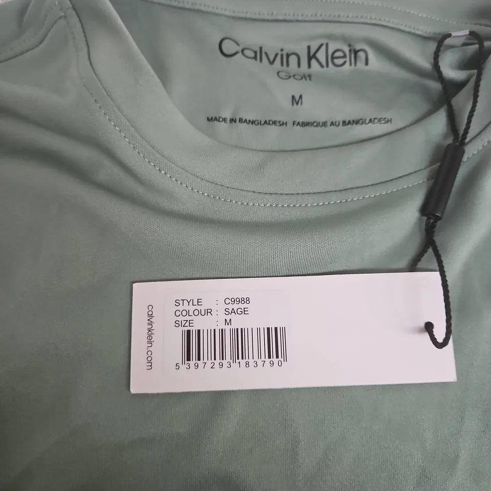 CALVIN KLEIN GOLF T-SHIRT – SAGE, UK M