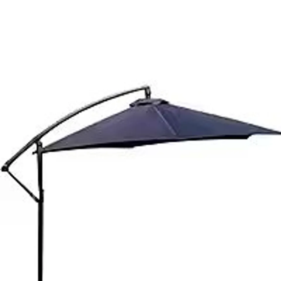 BOXED PATIO UMBRELLA WITH SIDE POLE - NAVY BLUE 