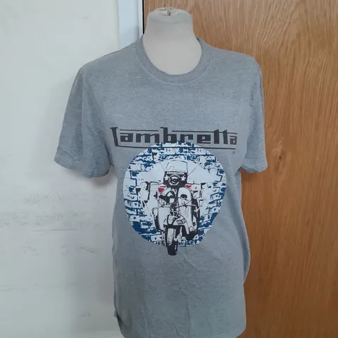 LAMBRETTA GRAPHIC TSHIRT IN GREY SIZE L