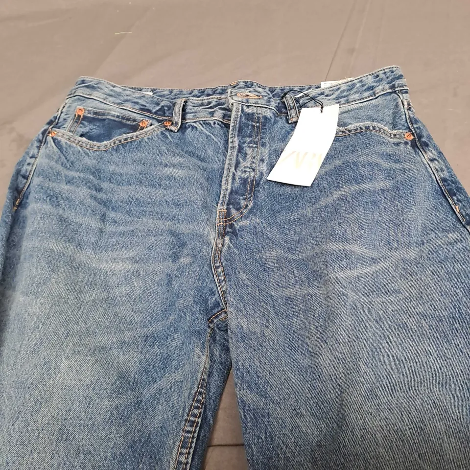 ZARA NEW STRAIGHT FIT DENIM JEANS - EUR 44