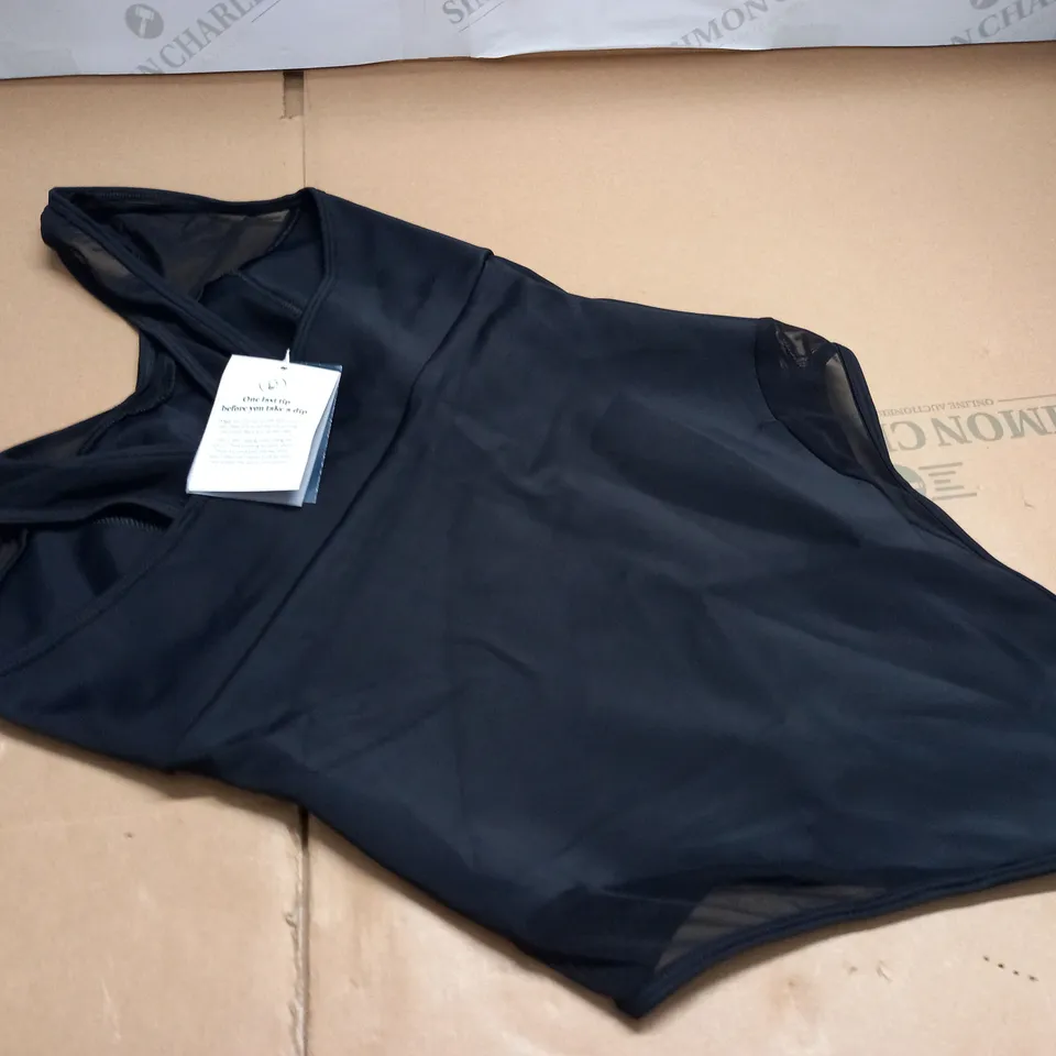 DEAKIN & BLUE BLACK ONE PIECE SWIM SUIT - 12