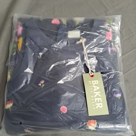 TED BAKER FLORAL AIRTEX SCUBA DRESS, NAVY - SIZE 10 YEARS 