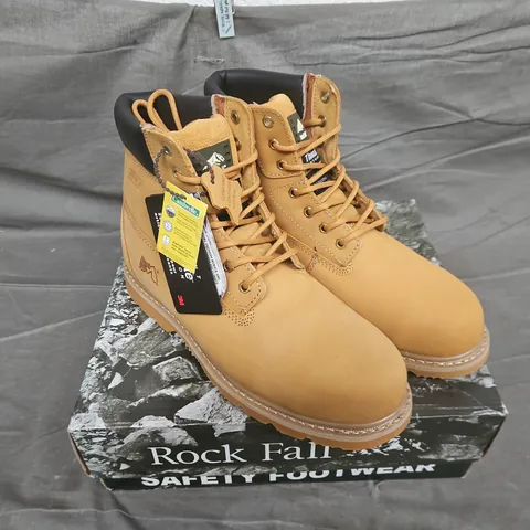 BOXED PAIR OF ROCKFALL SANDSTONE HONEY BOOTS - SIZE 11