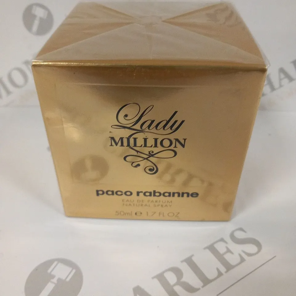 BOXED AND SEALED PACO RABANNE LADY MILLION EAU DE PARFUM SPRAY 50ML