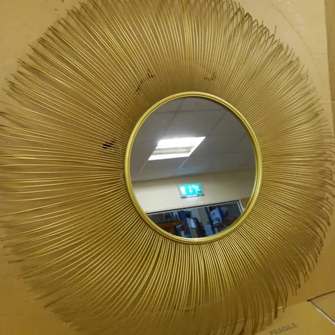 KBKH WALL MIRROR GOLD - COLLECTION ONLY