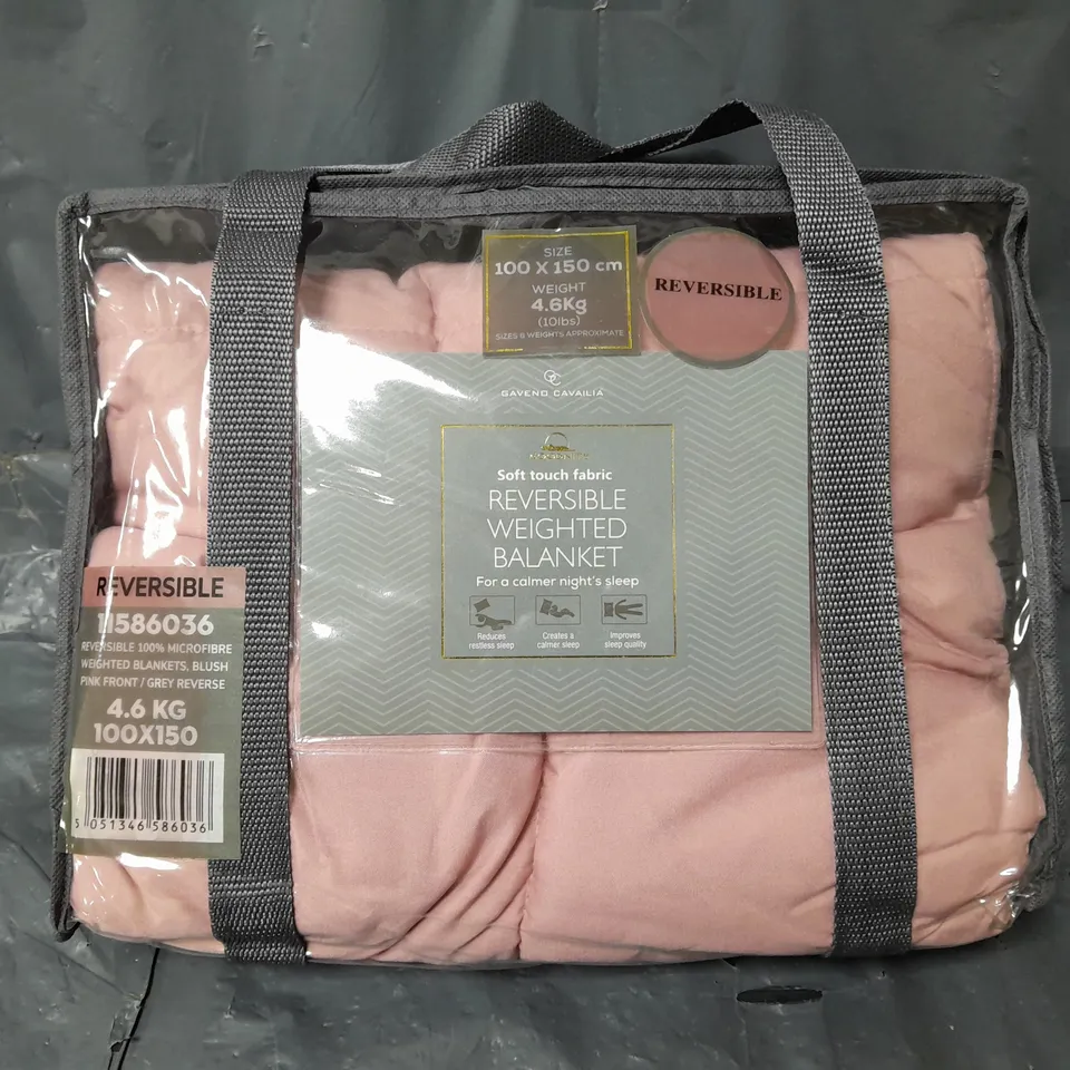 GAVENO CAVAILIA REVERSIBLE 4.6Kg WEIGHTED BLANKET IN PINK