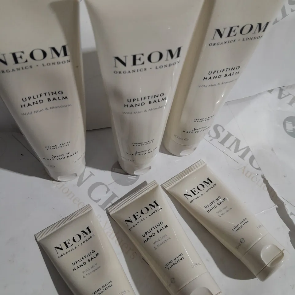 NEOM ORGANICS LONDON WILD MINT & MANDARIN HAND CRÈME SET OF 6 