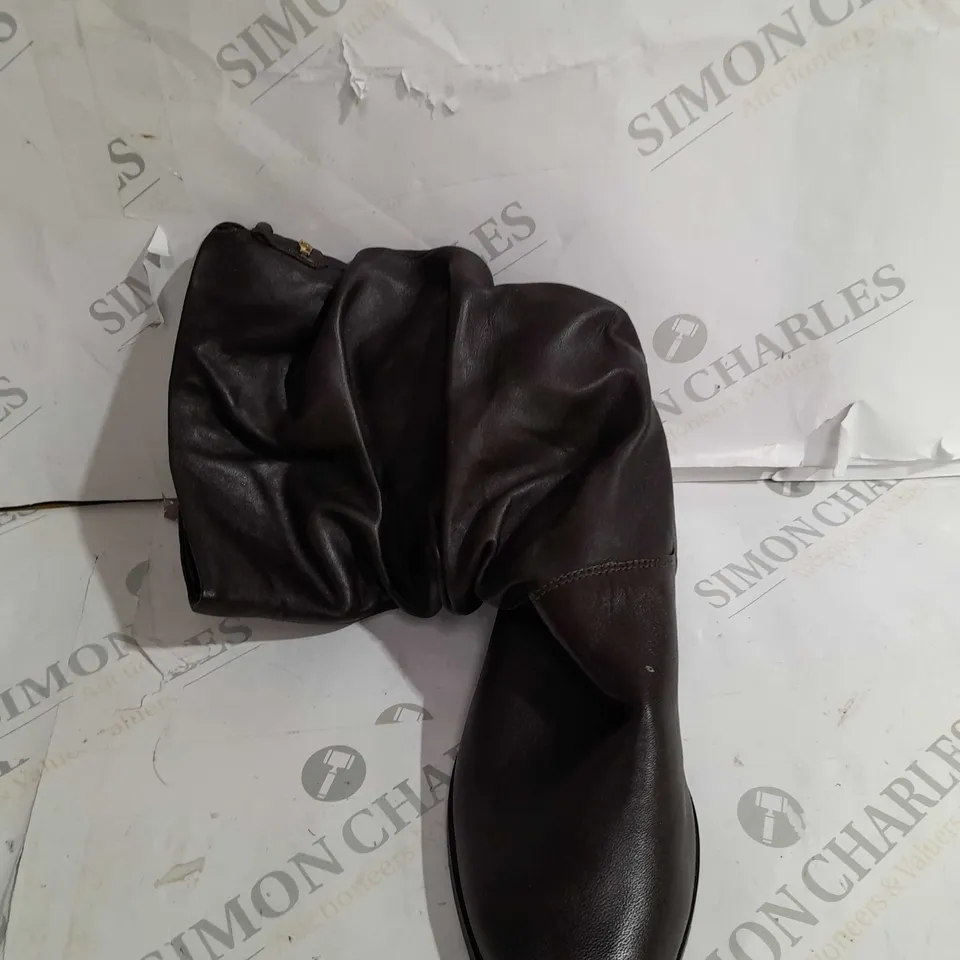 PAIR OF DUNE LONDON CALF BOOTS IN BROWN SIZE 6