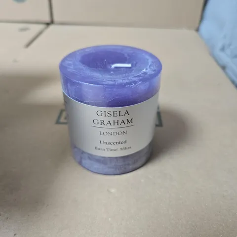 BOX OF 6 GISELA GRAHAM UNSCENTED CANDLES 