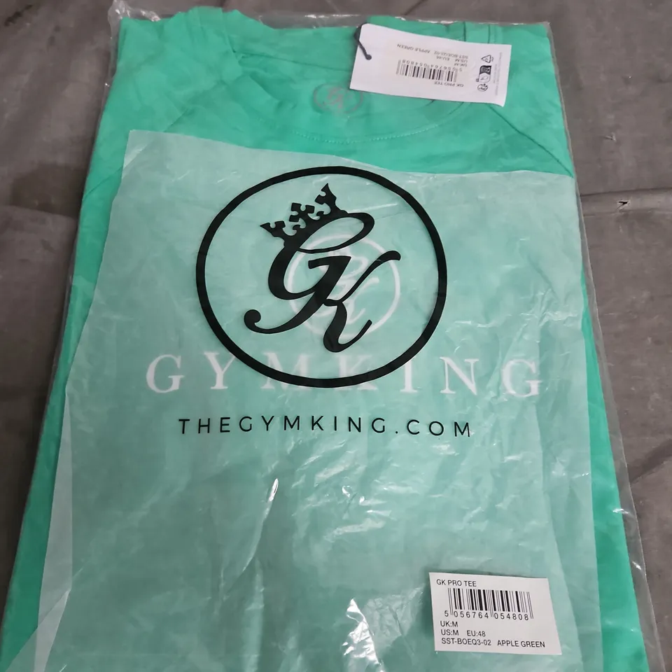 Gym King GK Pro Tee – Apple Green, Men's Size M
