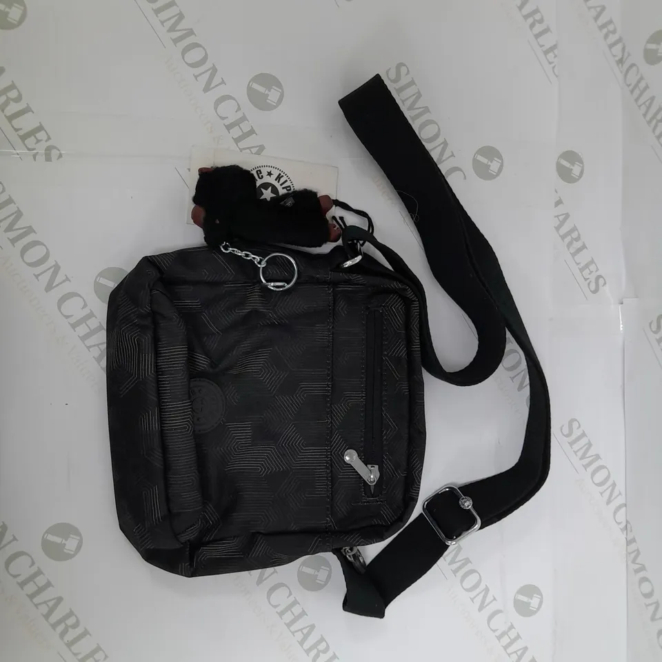 KIPLING BLACK CUBED DESIGN BAG 
