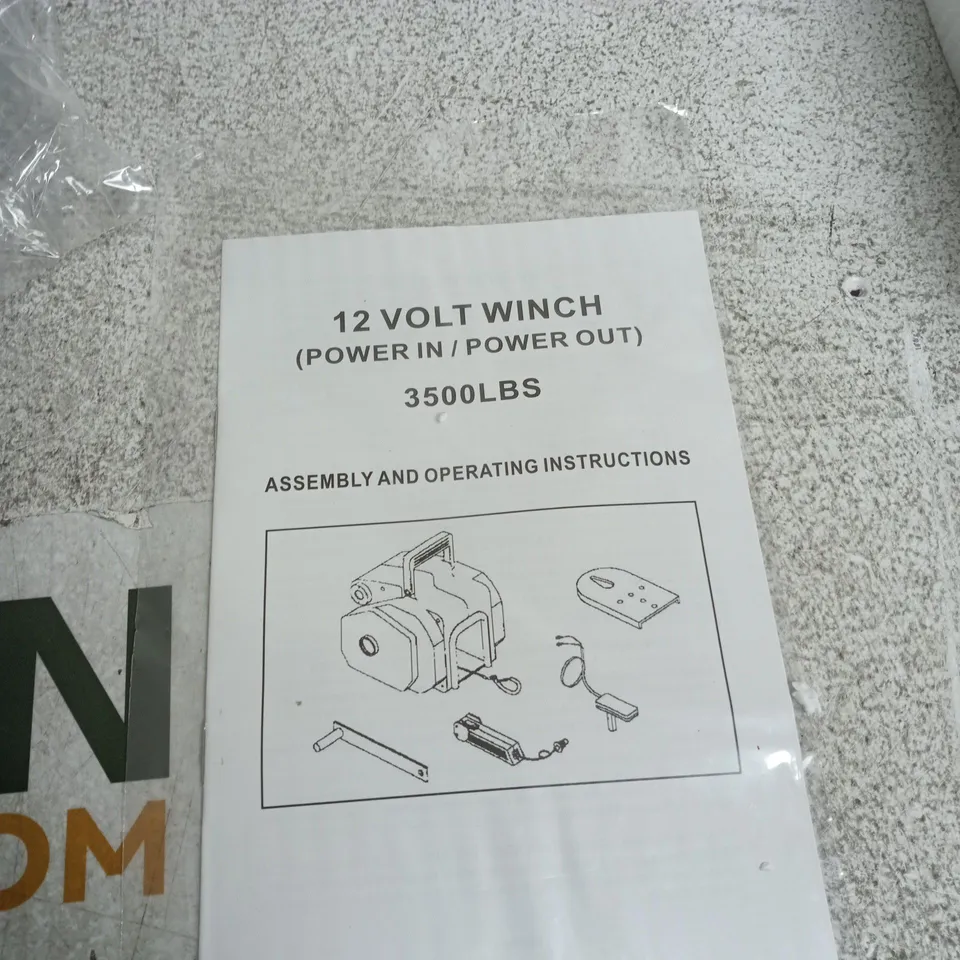 12 VOLT WINCH 3500LBS - (VEHICLE ACCESSORY)