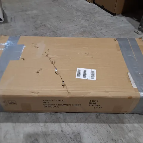 BOXED 4 DRAWER CHEST - COLLECTION ONLY