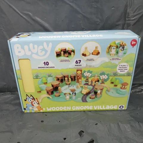 BOXED BLUEY WOODEN GNOME VILLAGE