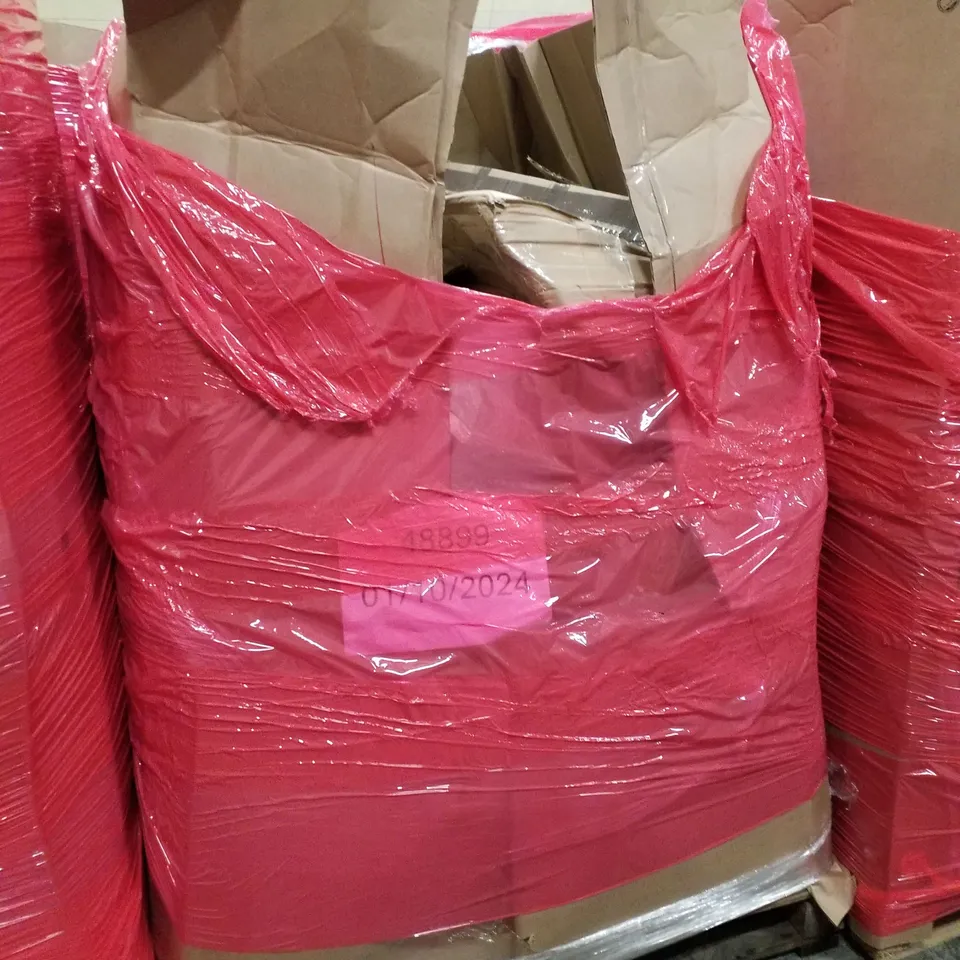 PALLET OF ASSORTED PRODUCTS INCLUDING ALUMINIUM FRAME WRITING BOARD, CAT DETERRENT OUTDOOR SCAT MAT, PLAYPEN, CHEST OF DRAWERS, AIR COOLER
