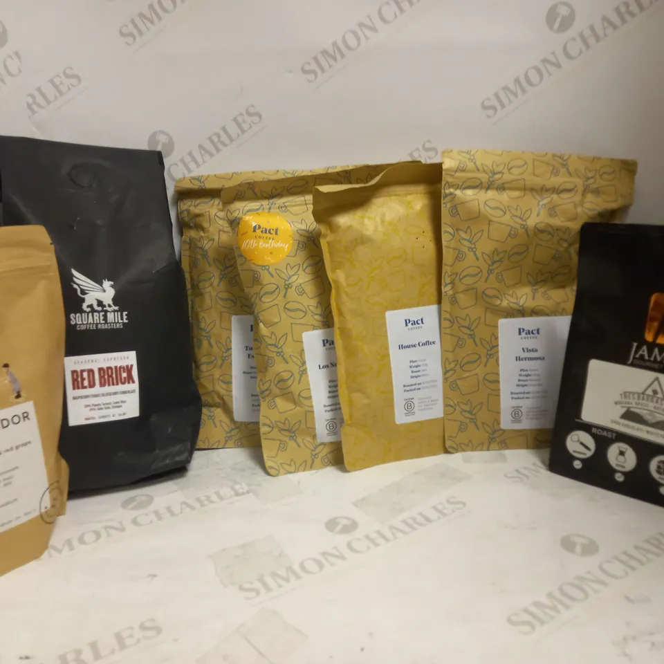LOT OF 7 PACKS OF COFFEE BEANS (2.4KG TOTAL)