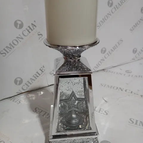 JM BY JULIEN MACDONALD FLAMELESS CANDLE HOLDER WITH SWIRLING GLITTER