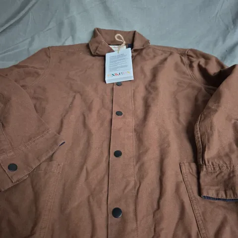 USKEES COACHES JACKET IN BROWN - SMALL