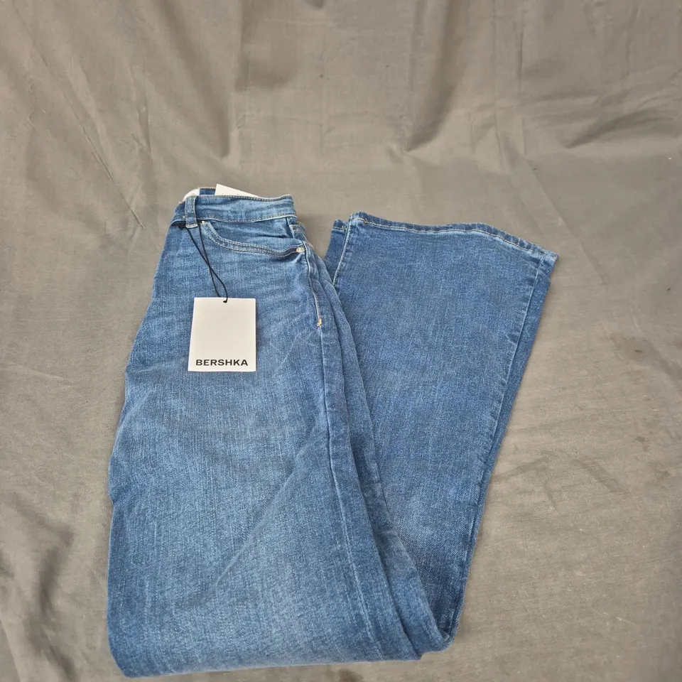 BERSHKA FLARE JEANS IN BLUE SIZE 8