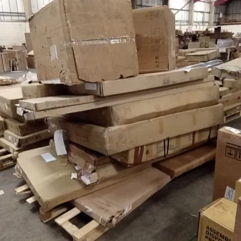 PALLET OF ASSORTED DESIGNER INCOMPLETE FURNITURE PARTS AND PIECES