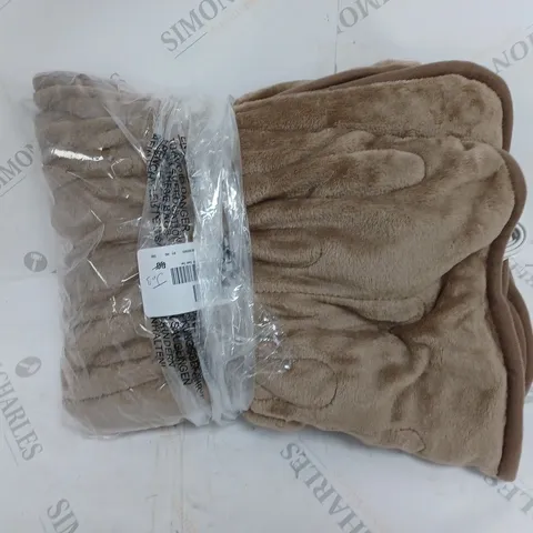COZEE HOME HEATED BLANKET IN DARK TAUPE