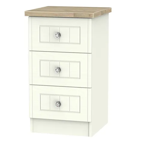 BOXED ZENFIELD 3 DRAWER CHEST - CREAM (1 BOX)