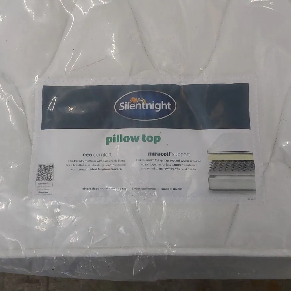 QUALITY BAGGED SILENTNIGHT PILLOWTOP MIRACOIL ECO COMFORT 120CM SMALL DOUBLE MATTRESS 