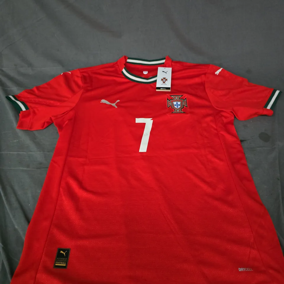 PORTUGAL NATIONAL TEAM FOOTBALL SHIRT – RONALDO 7, RED, PUMA DRYCELL
