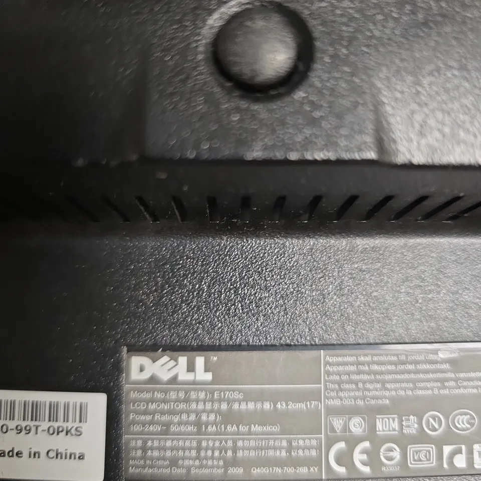 DELL 17-INCH LCD MONITOR E170SC