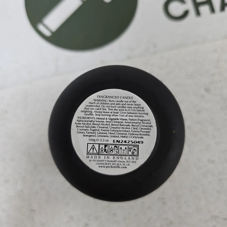 PECKSNIFF'S FRAGRANCED CANDLE NO.4 BOURBON & MANDARIN – MADE IN ENGLAND