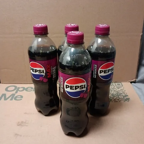 TOTE OF APPROXIMATELY 12 X PEPSI MAX CHERRY 500ML