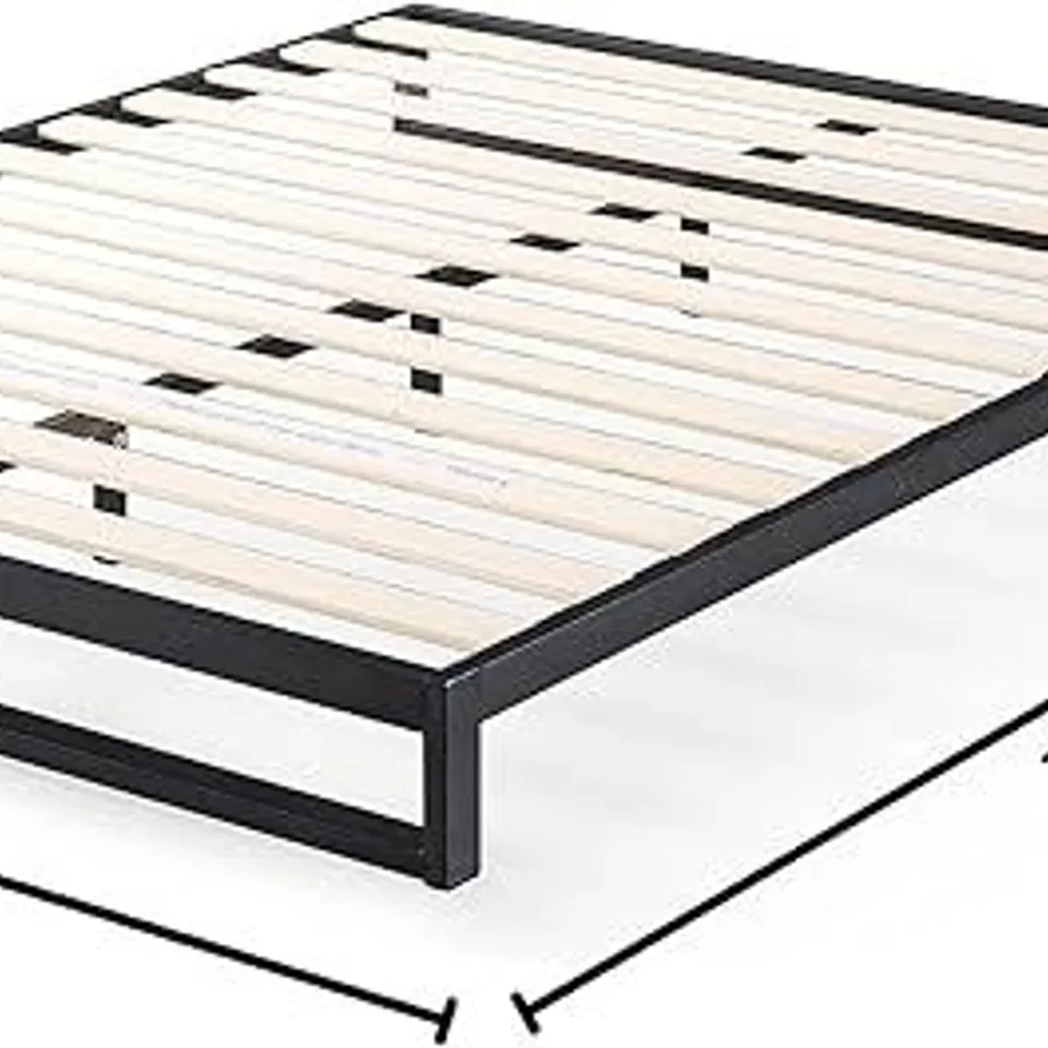 BOXED ZINUS TRICIA PLATFORM DOUBLE BED WITH HEADBOARD (1 BOX)