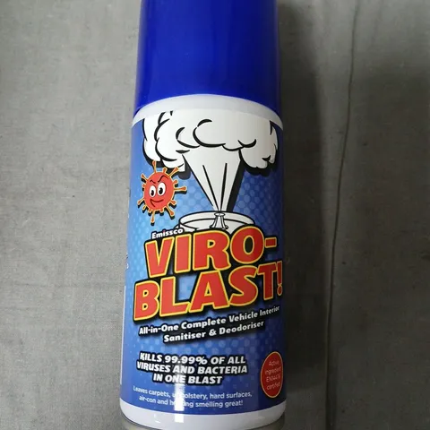 VIRO-BLAST! VEHICLE INTERIOR SANITISER & DEODORISER – AEROSOL CAN, 12-PACK BOX-EXPIRY DATE 15/8/22