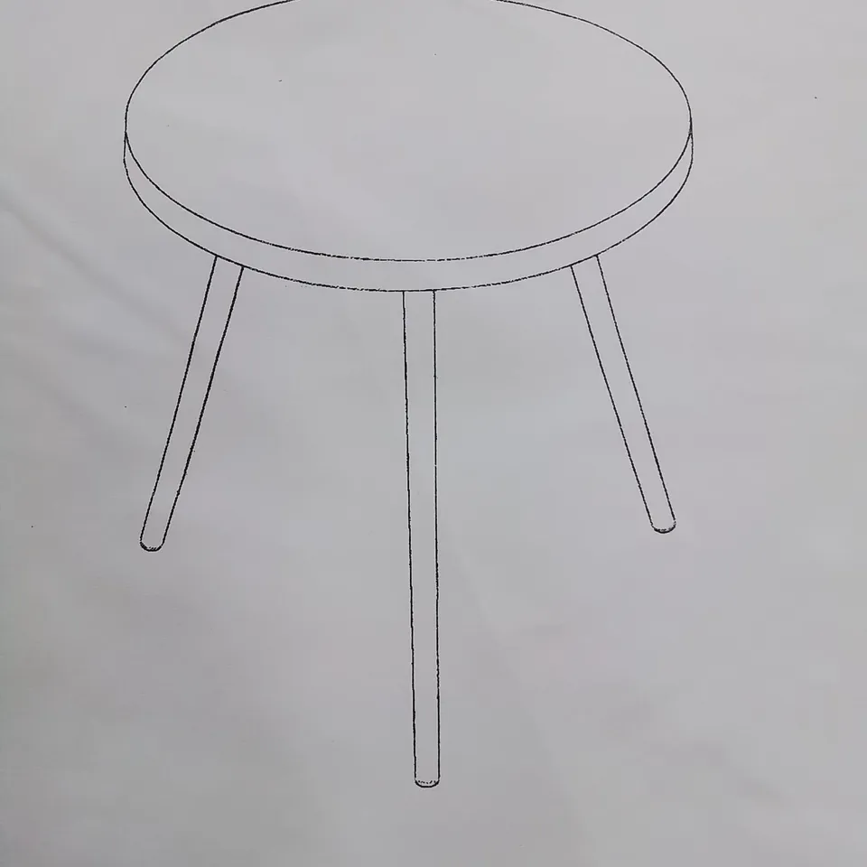 BOXED UNBRANDED 3 LEGGED STOOL IN WHITE