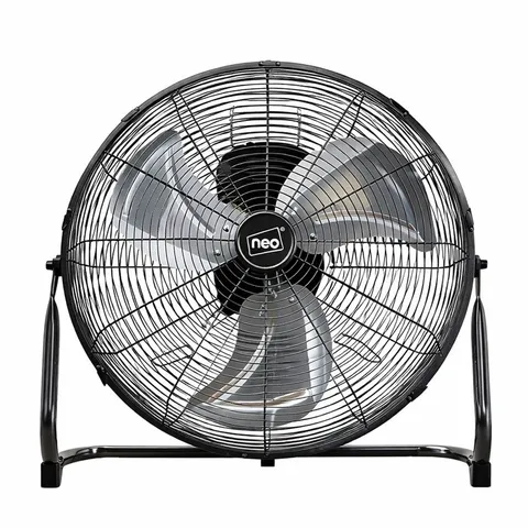 BOXED NEO HIGH VELOCITY BLACK METAL FLOOR FREESTANDING FAN - 12 INCH