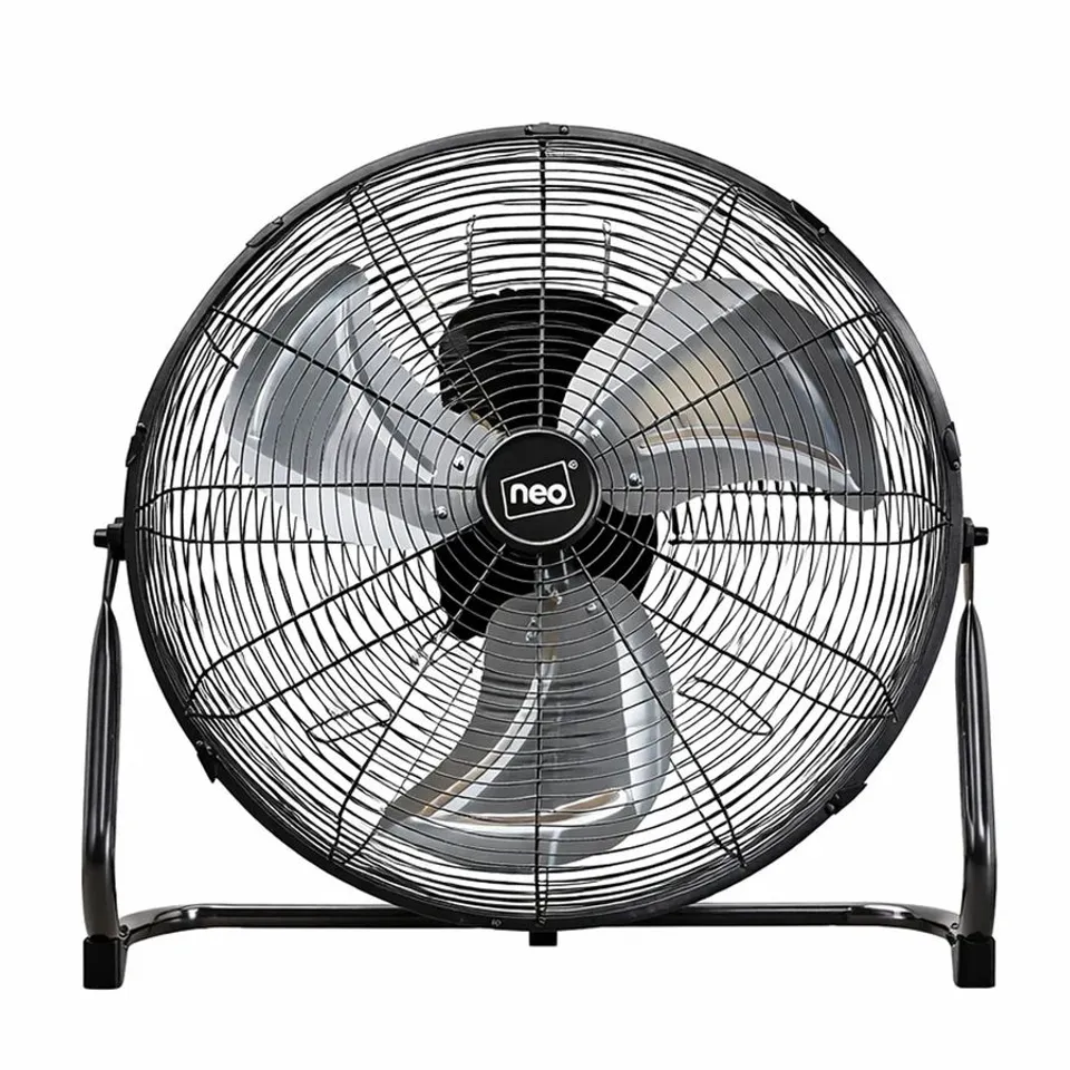 BOXED NEO HIGH VELOCITY BLACK METAL FLOOR FREESTANDING FAN - 12 INCH