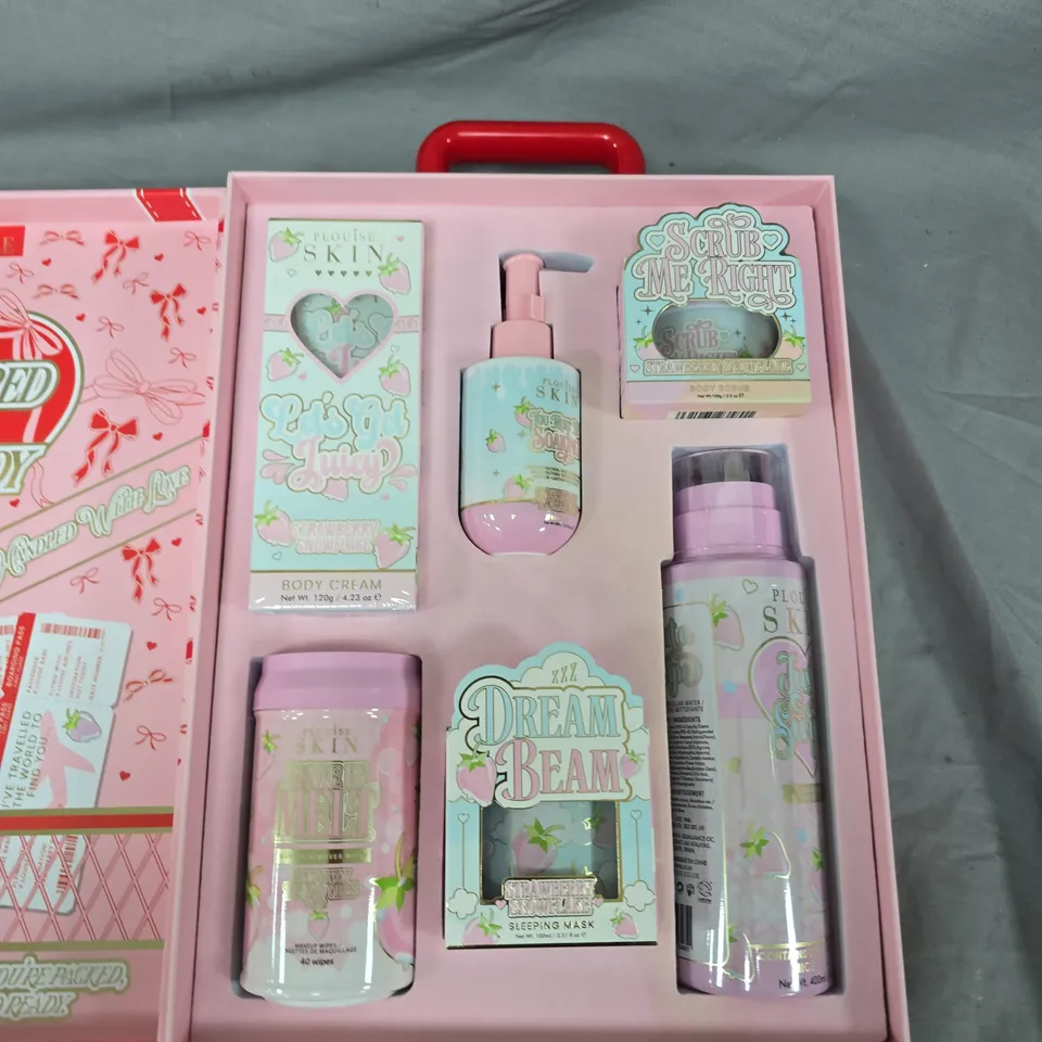 PLOUISE WRAPPED & READY PINK SKINCARE GIFT SET 
