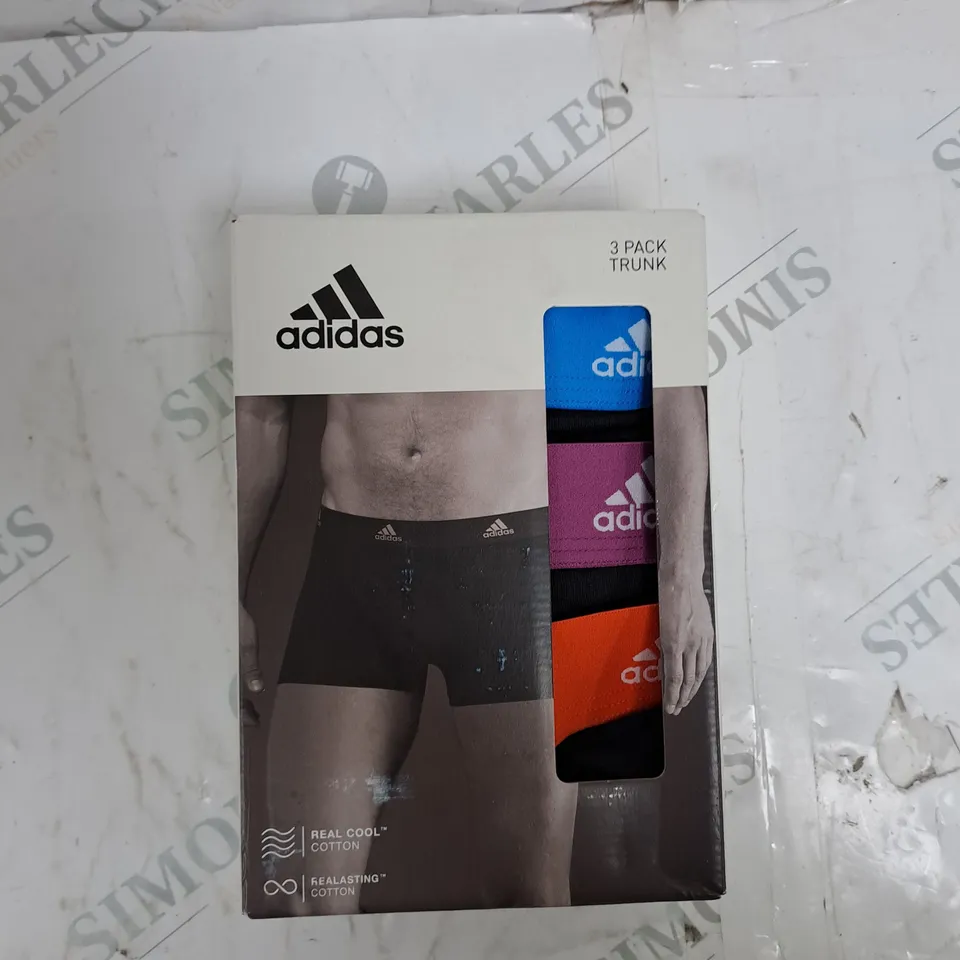 ADIDAS 3 PACK BOXERS MULTI COLOURS - LARGE 