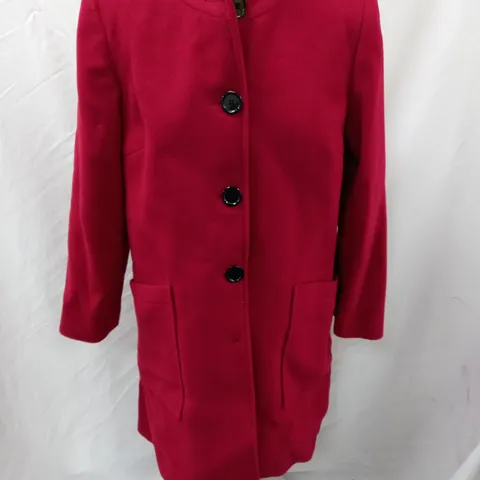 HELENE BERMAN RED BUTTON THROUGH COAT - 10