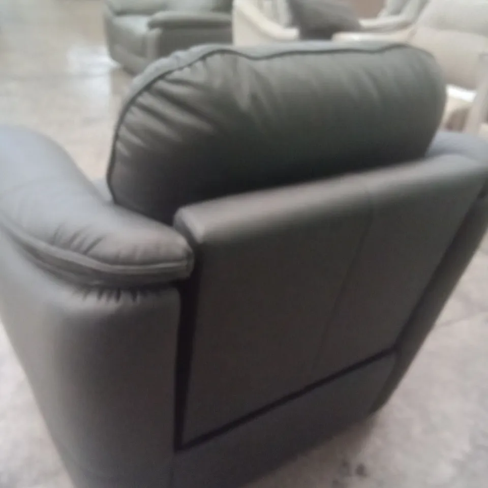 DESIGNER G PLAN MADE JACKSON ELECTRIC RECLINER CHAIR - CAMBRIDGE PETROL BLUE LEATHER 