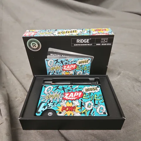 RIDGE SLIM RFID BLOCKING WALLET – COMIC POP ART DESIGN