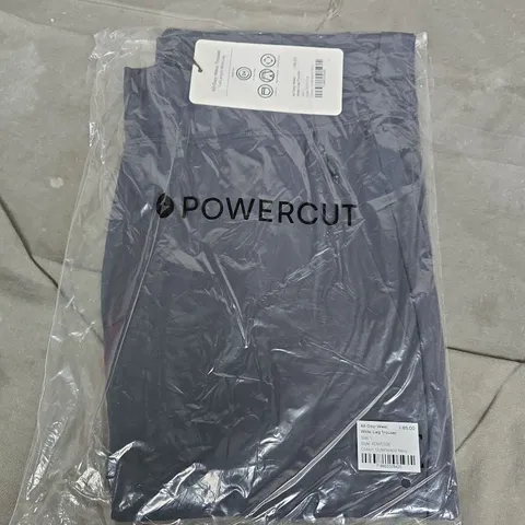 BAGGED POWERCUT ALL-DAY-WEAR WIDE-LEG TROUSERS IN OUTERSPACE NAVY - LARGE